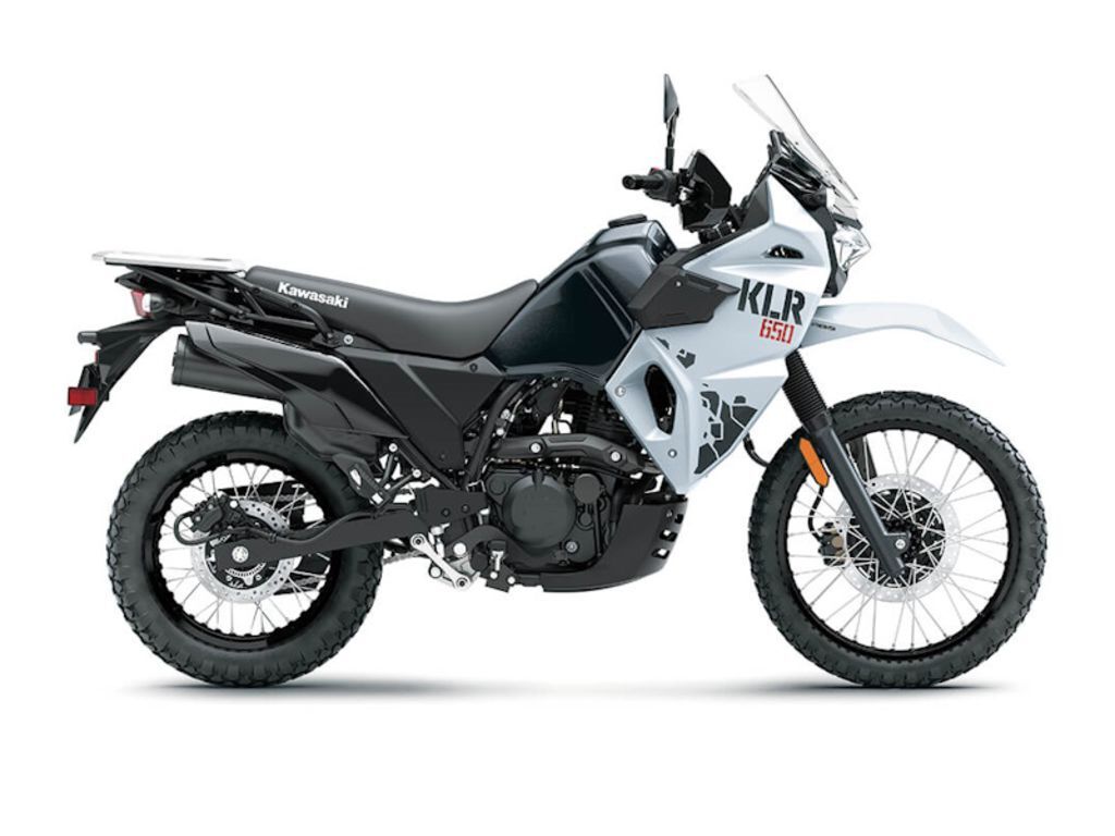 2025 Kawasaki KLR®650 Pearl Crystal White/Metallic Carbon Gray 650 in Virginia Beach, VA
