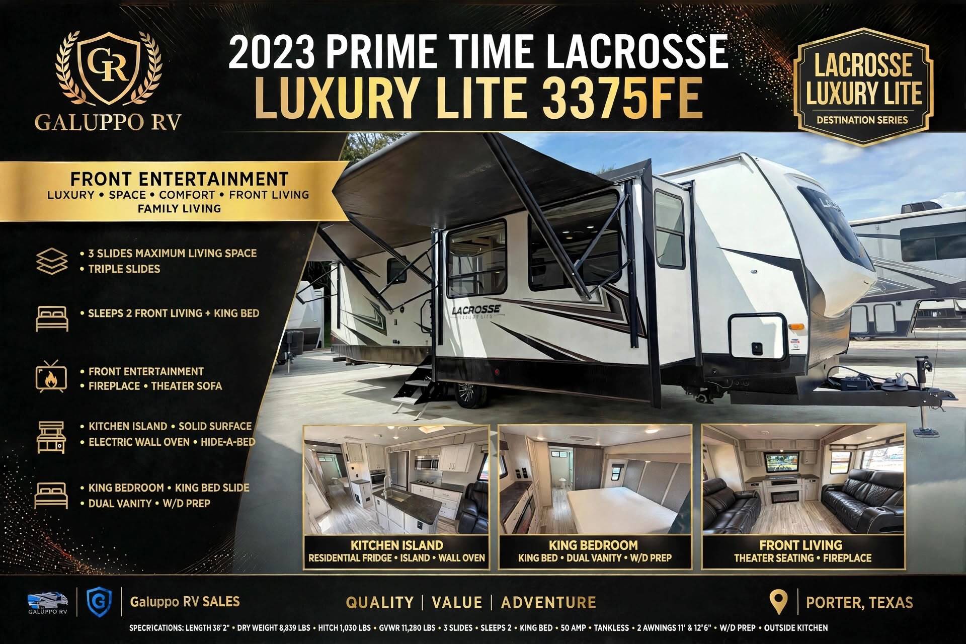 2023 Prime Time LACROSSE 3375FE in porter TX