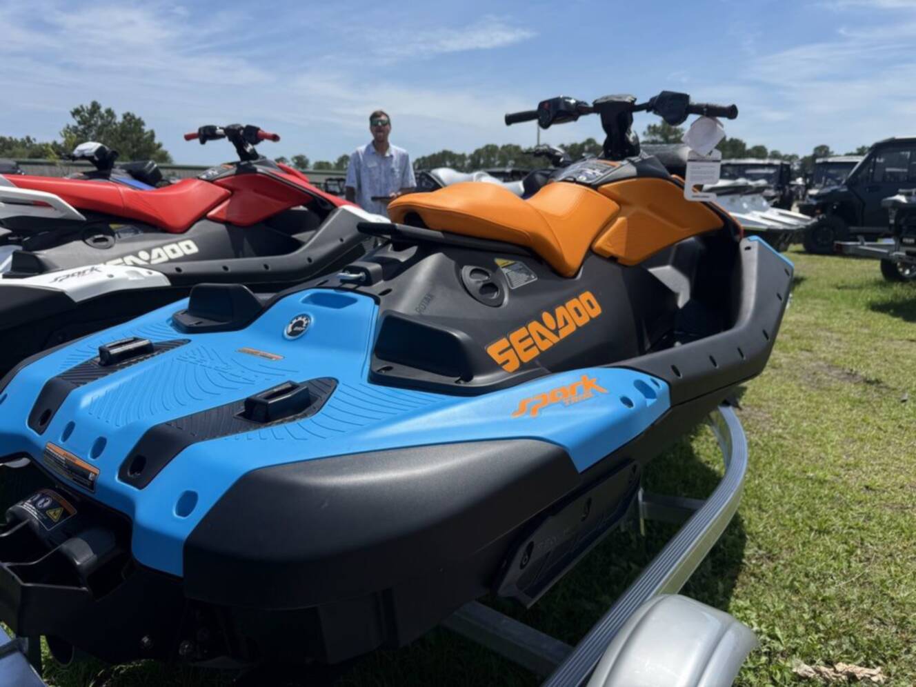 A photo of this 2026 Sea-Doo Spark Trixx for 3 Rotax 900 ACE - 90 iBR and Au