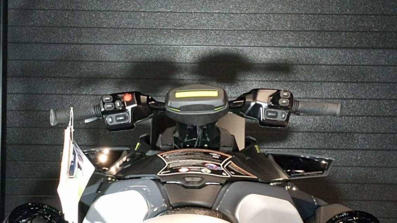 A photo of this 2026 Sea-Doo RXT-X 325 Ice Metal / Manta Green