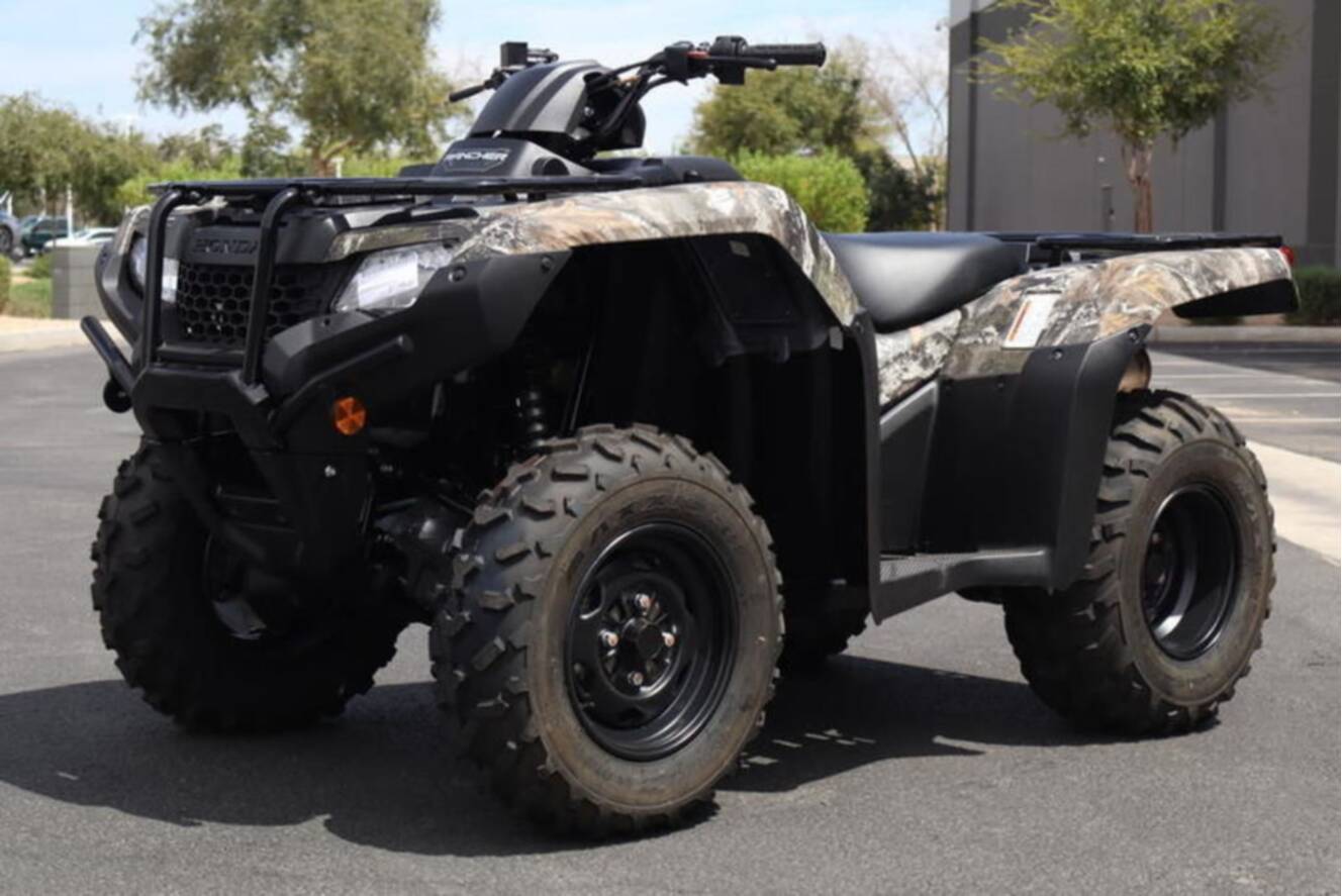 A photo of this 2026 Honda FourTrax Rancher 4X4 Truetimber Atera Camo