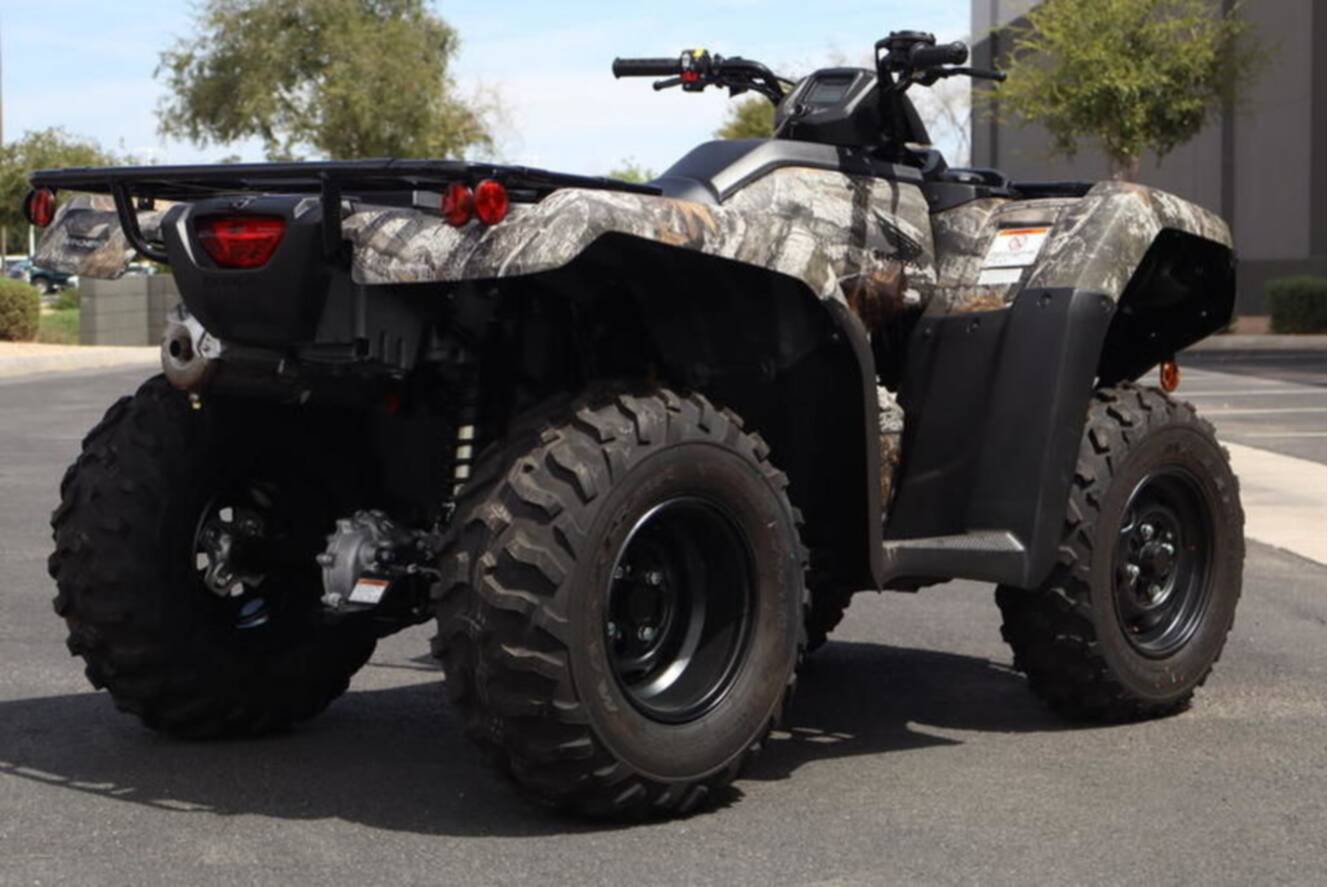 A photo of this 2026 Honda FourTrax Rancher 4X4 Truetimber Atera Camo