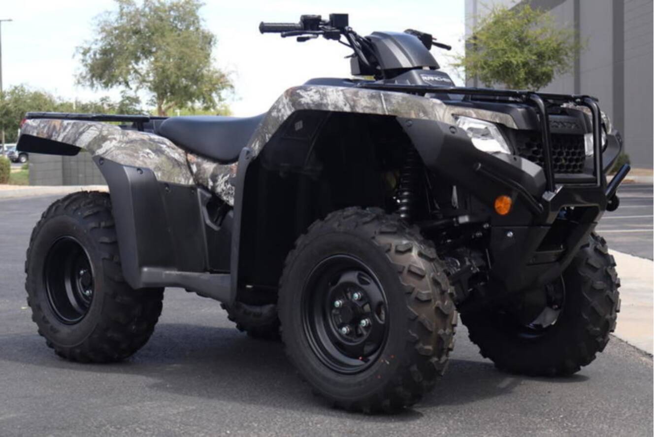 A photo of this 2026 Honda FourTrax Rancher 4X4 Truetimber Atera Camo