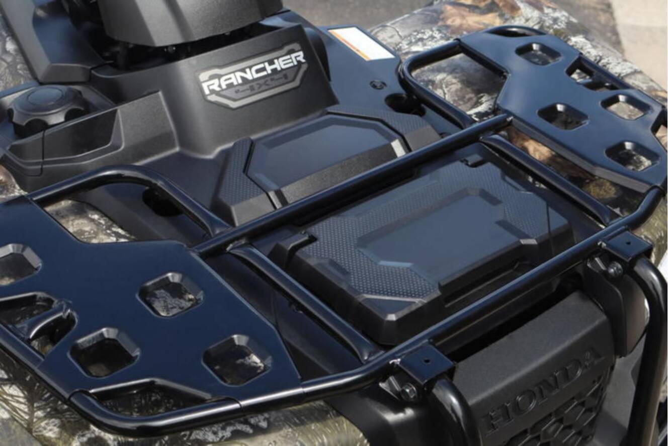 A photo of this 2026 Honda FourTrax Rancher 4X4 Truetimber Atera Camo