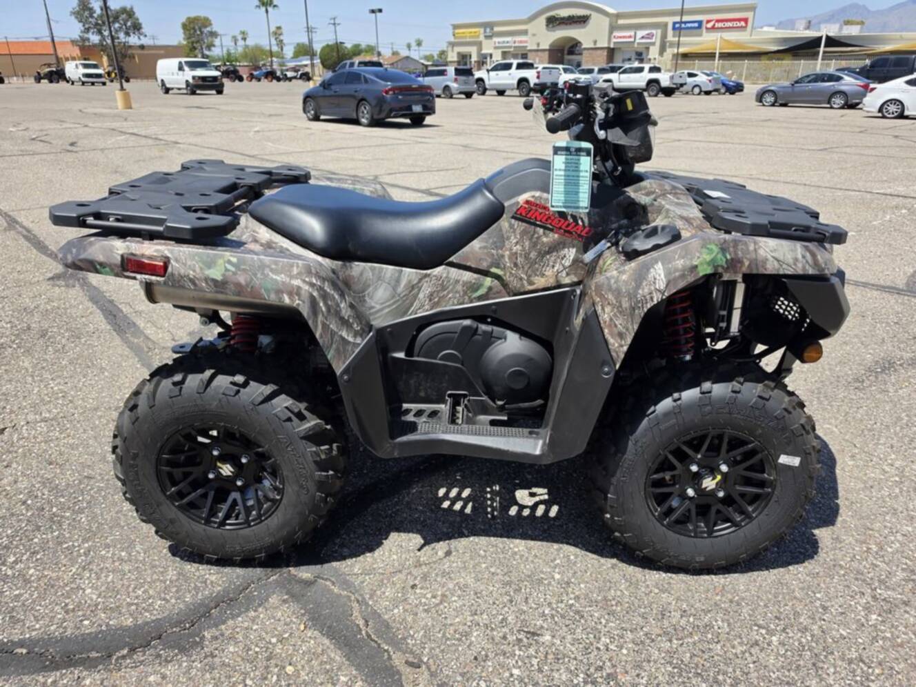 A photo of this 2025 Suzuki KingQuad 500 AXi Power Steering SE Camo