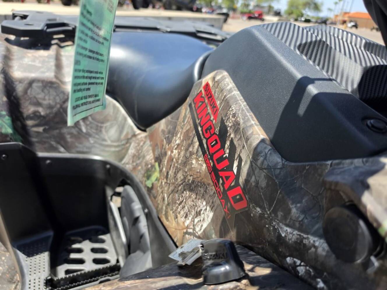 A photo of this 2025 Suzuki KingQuad 500 AXi Power Steering SE Camo