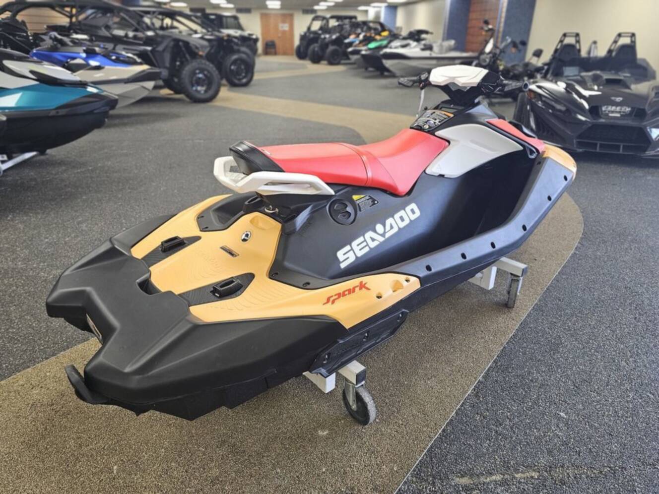 A photo of this 2026 Sea-Doo Spark For 3 Rotax 900 ACE - 90 CONV With IBR