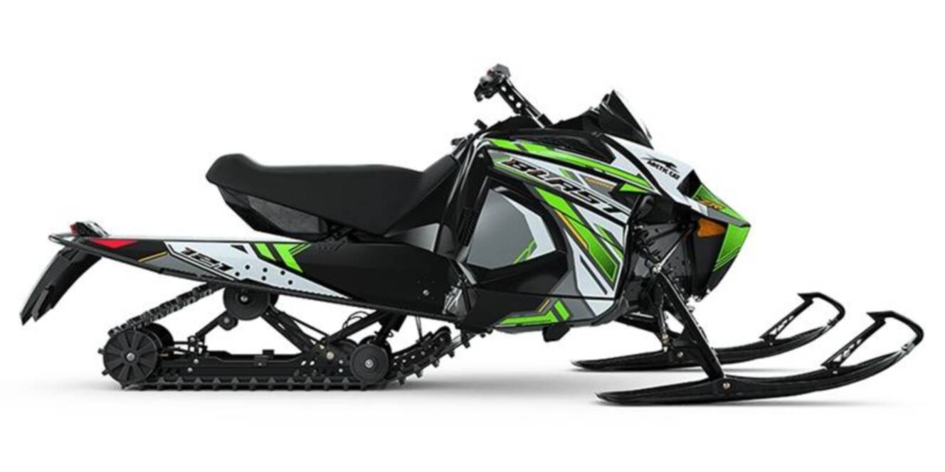 A photo of this 2024 Arctic Cat Blast ZR 4000 121/1.0 T-K Elec. Charcoal/Green