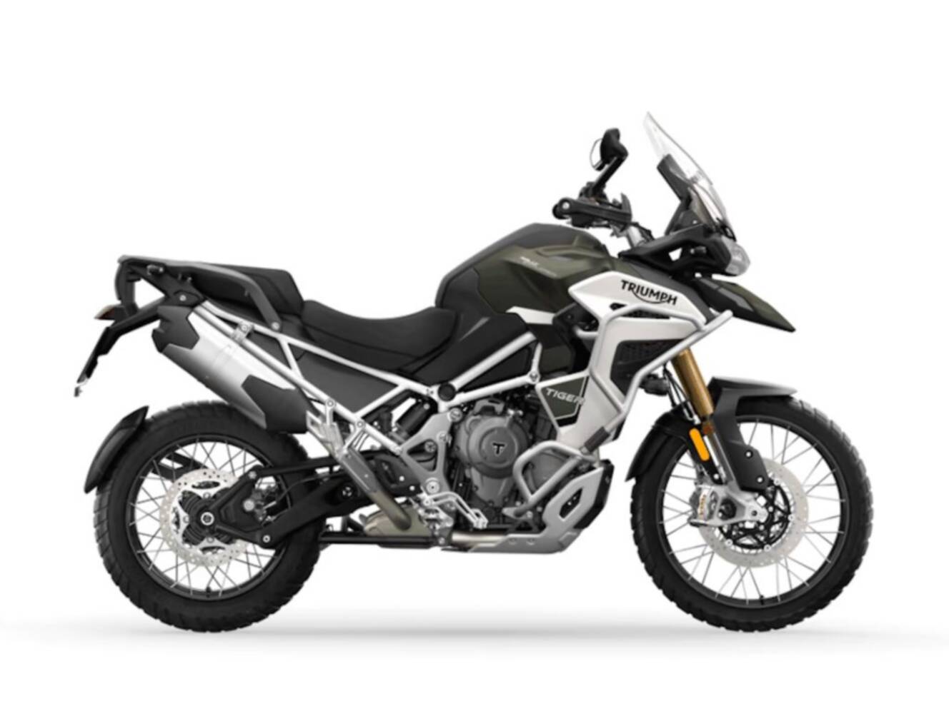 A photo of this 2024 Triumph Tiger 1200 Rally Explorer Matt Khaki Green