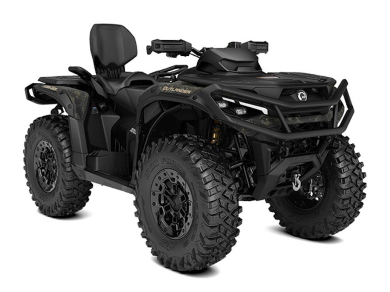 A photo of this 2026 Can-Am Outlander MAX Backcountry Multicam Dark Camo