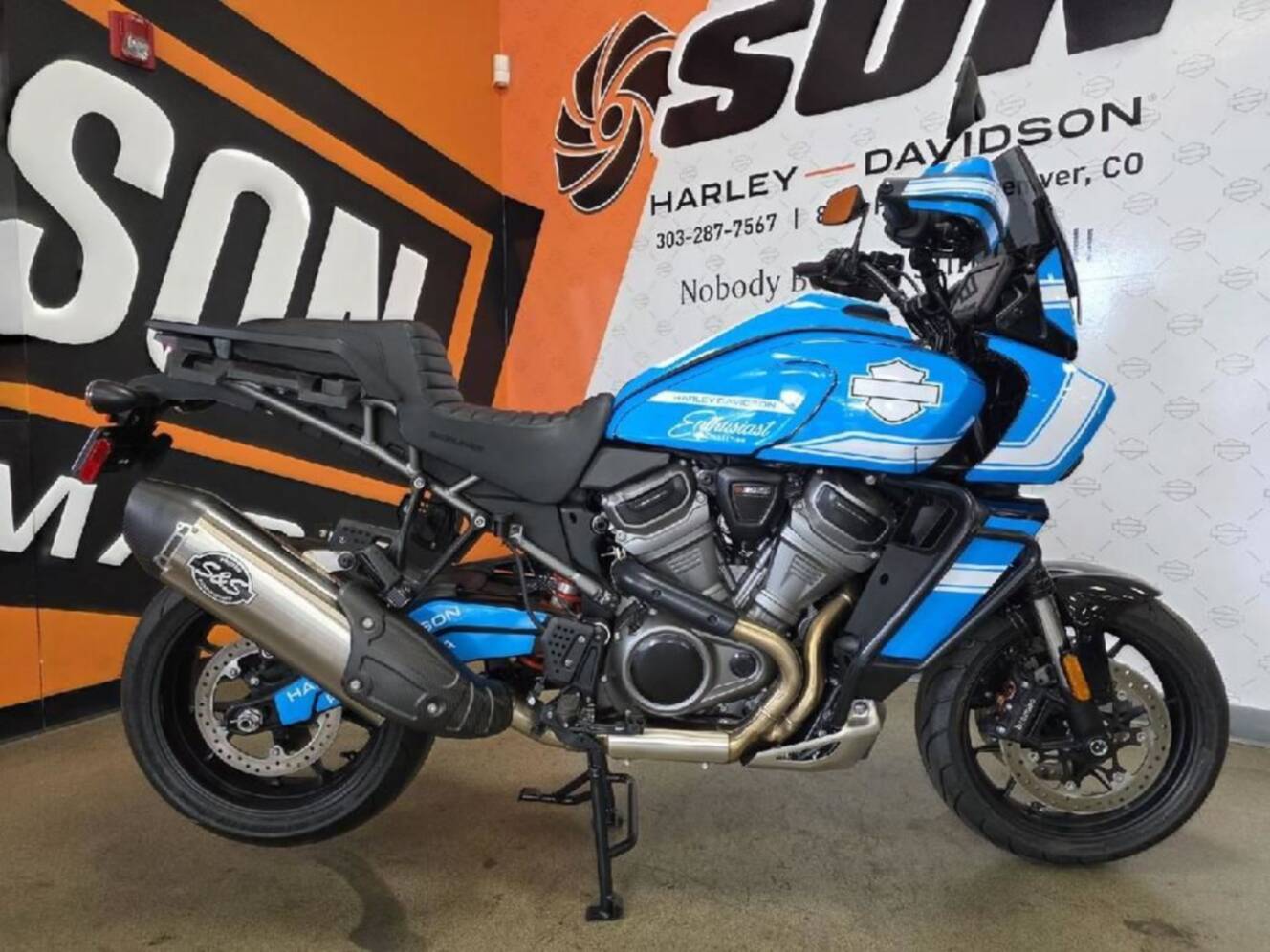 A photo of this 2024 Harley-Davidson® RA1250S - Pan America 1250 Special SHD Custom