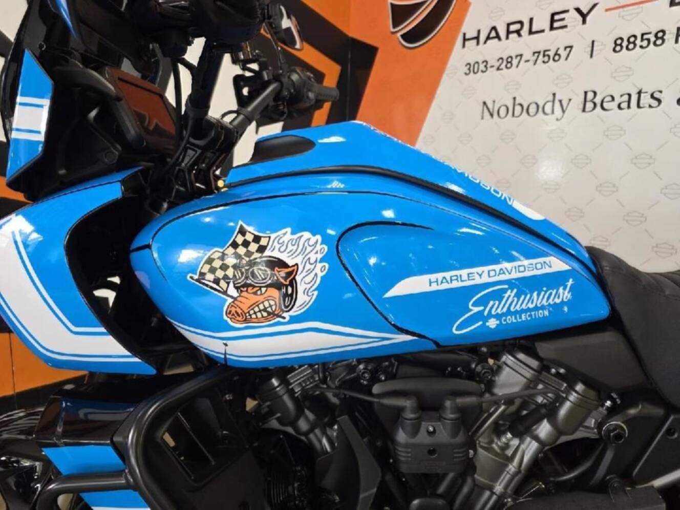 A photo of this 2024 Harley-Davidson® RA1250S - Pan America 1250 Special SHD Custom