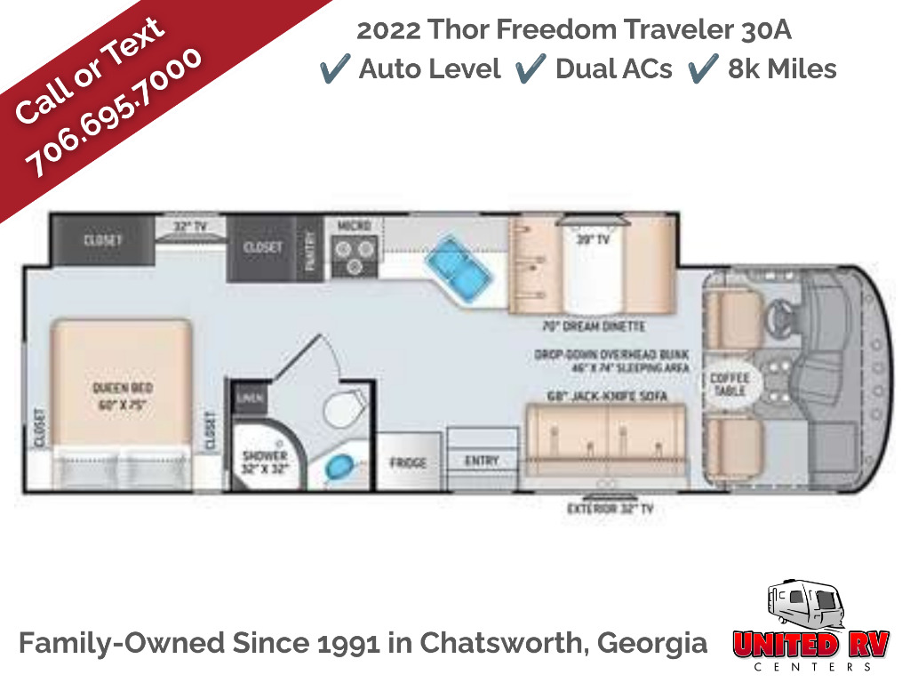 2022 Thor Motor Coach Freedom Traveler 30A A30 in chatsworth GA