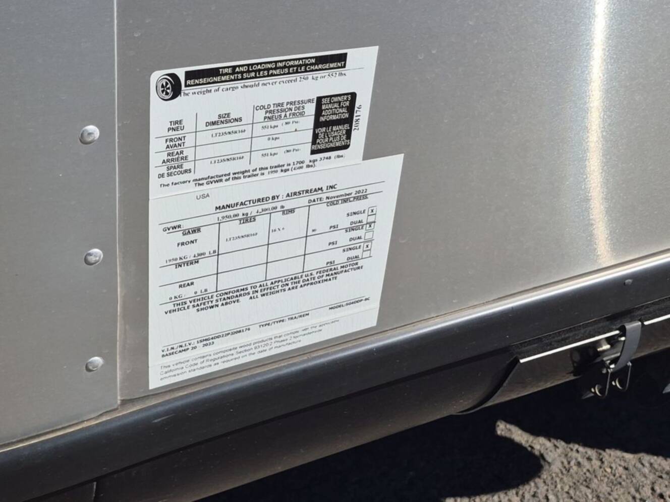 A photo of this 2023 Airstream Basecamp 20X