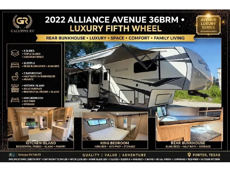 2022 ALLIANCE RV AVENUE 36BRM