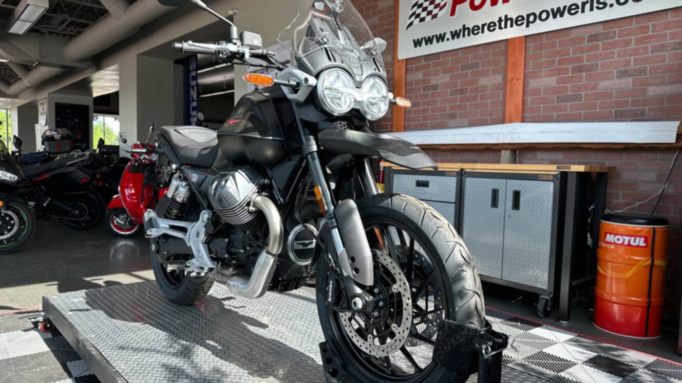 A photo of this 2025 Moto Guzzi V85 Strada