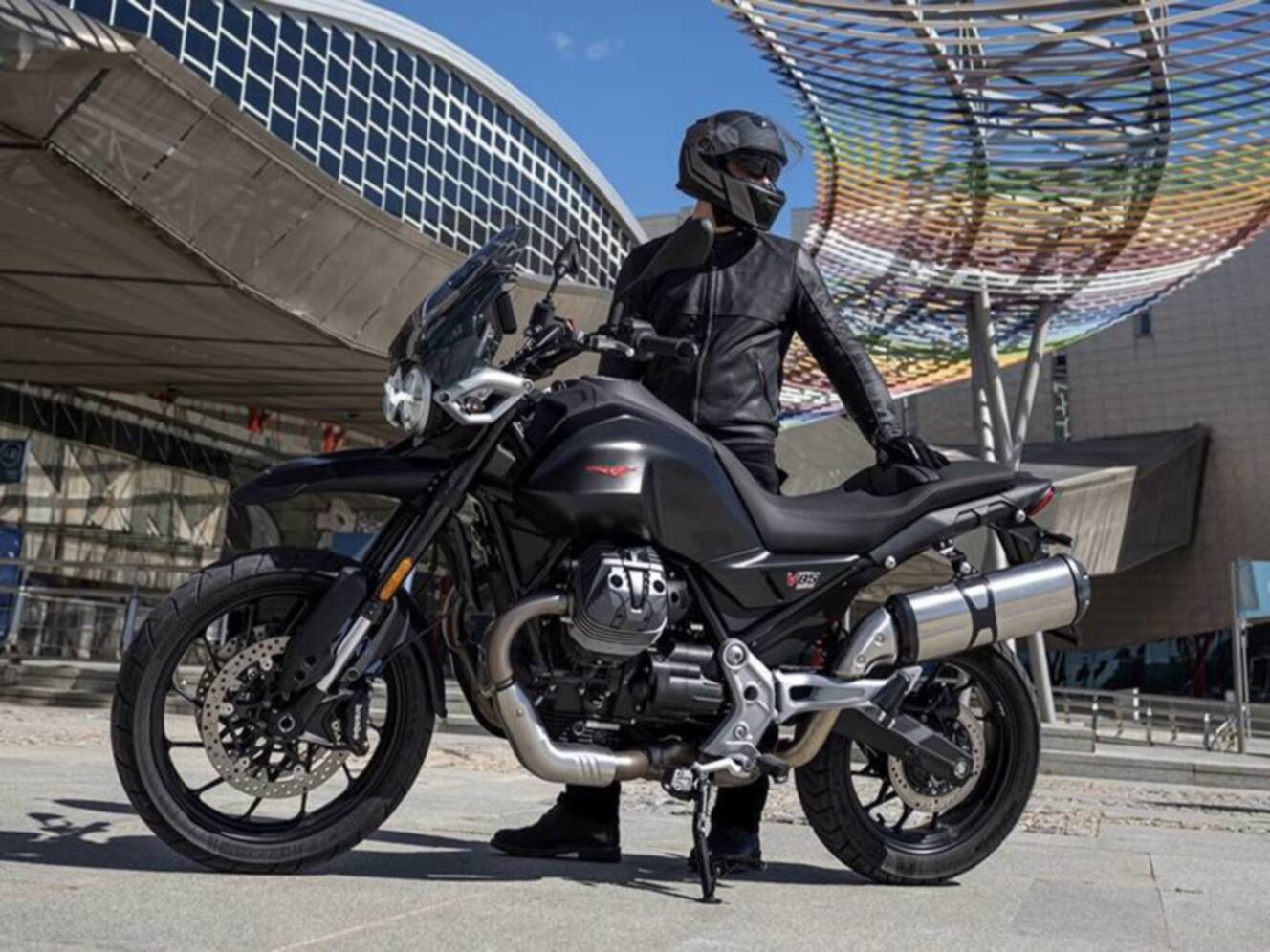 A photo of this 2025 Moto Guzzi V85 Strada
