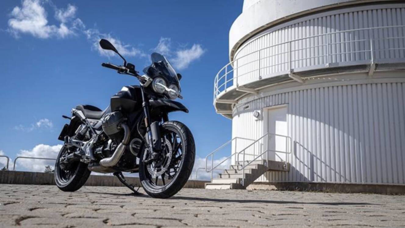 A photo of this 2025 Moto Guzzi V85 Strada