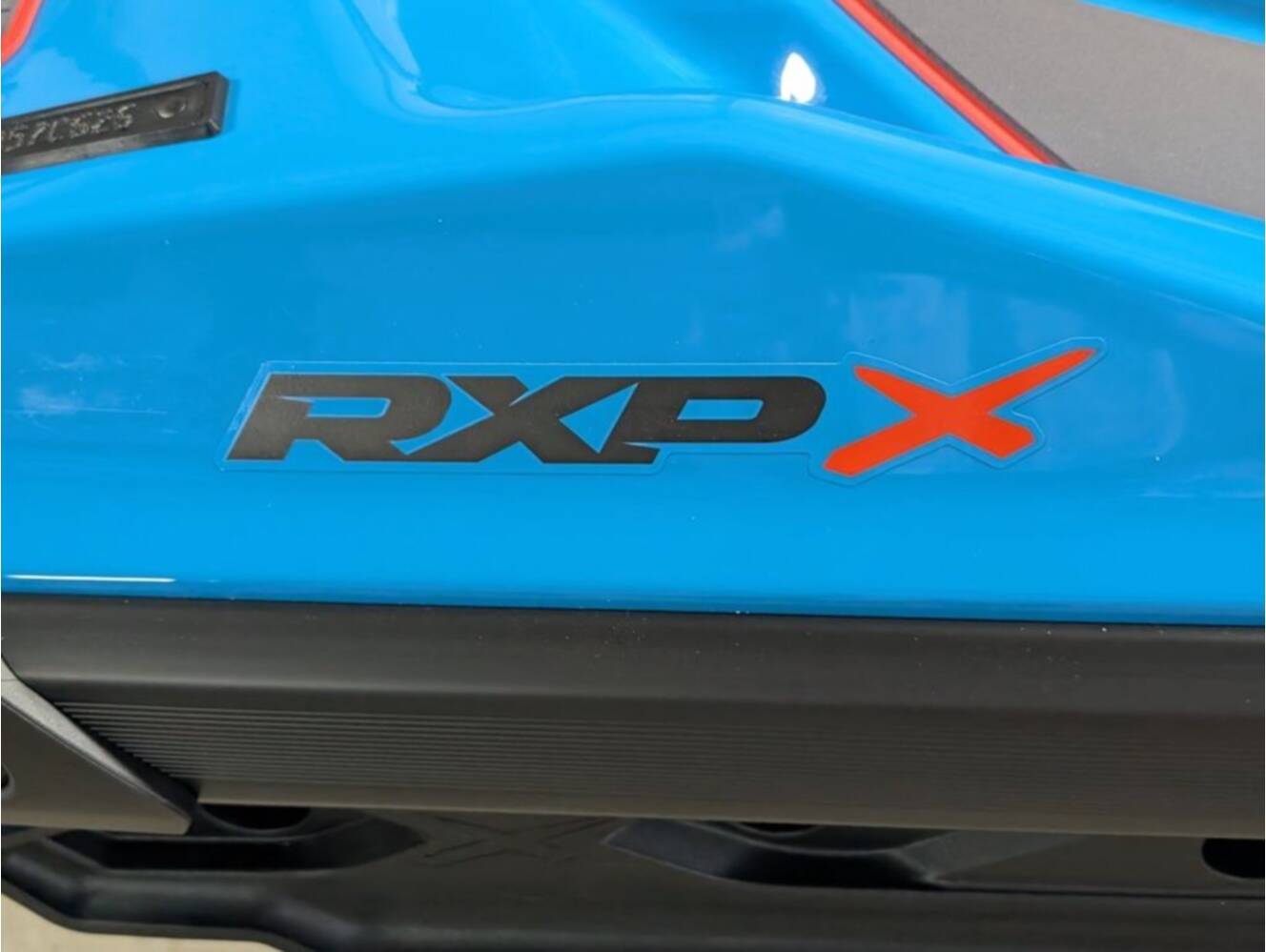 A photo of this 2026 Sea-Doo RXP-X 325 Tech, BRP Premium A, iBR Gulfstream Blue P