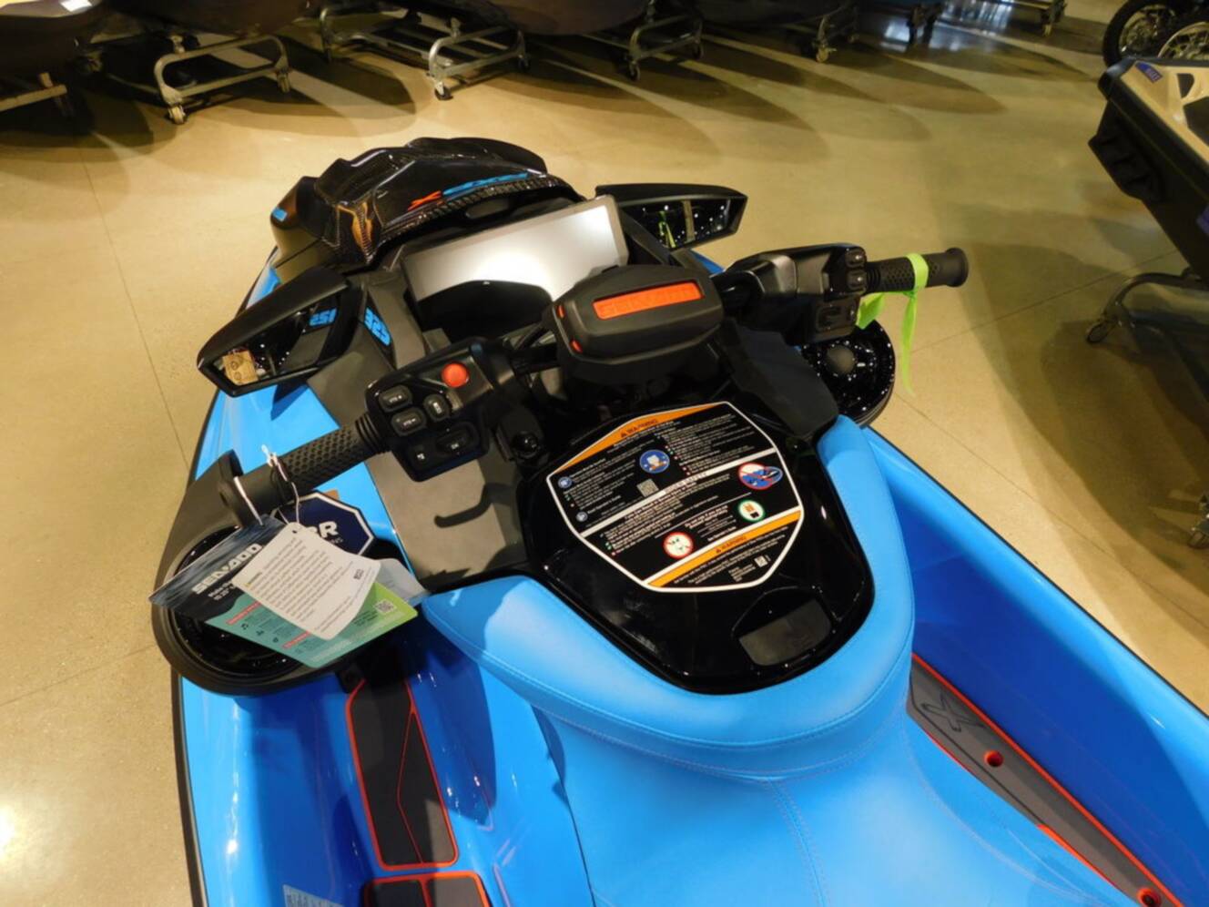 A photo of this 2026 Sea-Doo RXP-X 325 iBR Gulfstream Blue Premium