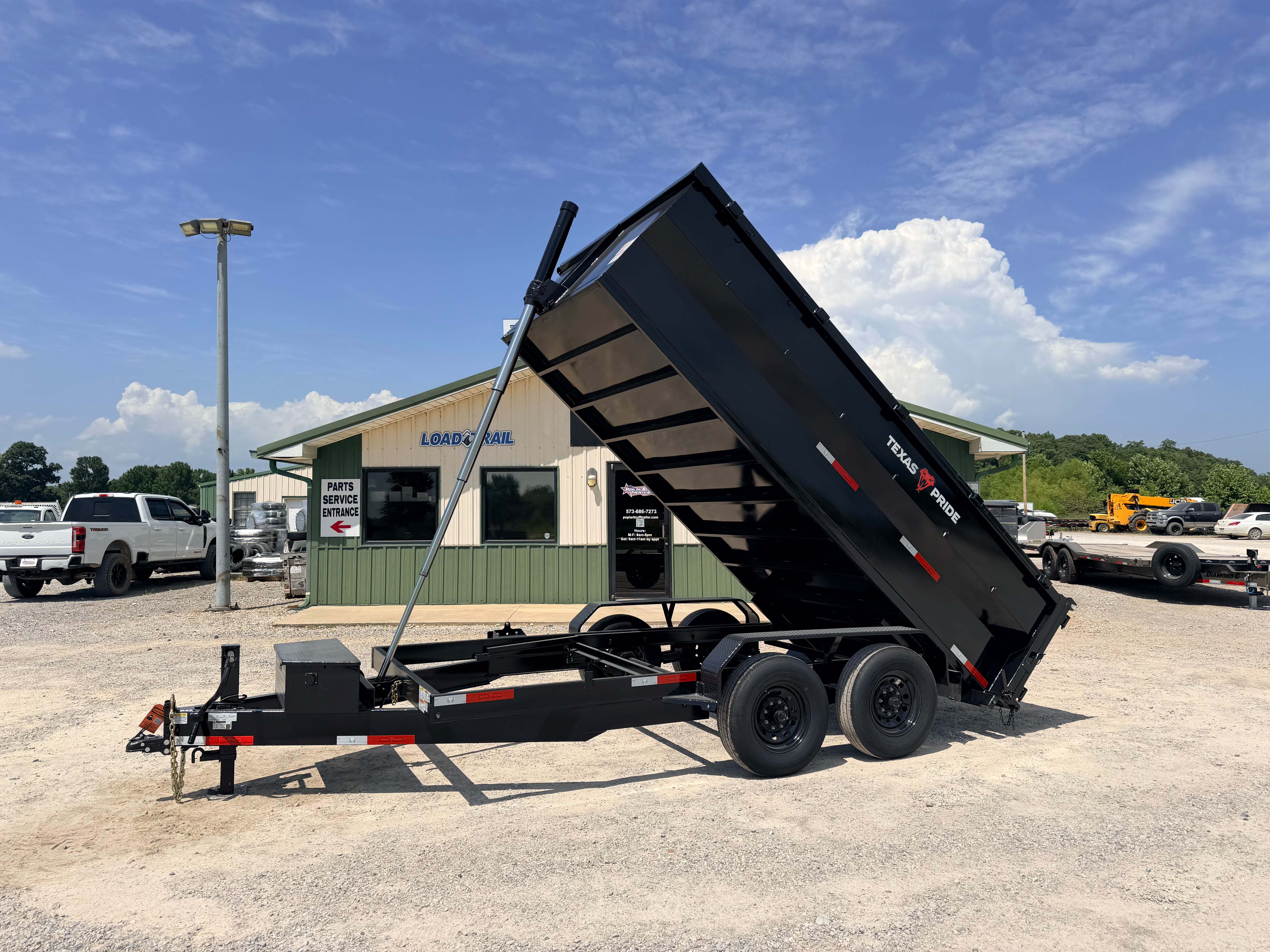 2026 Texas Pride DT 7' x 14' x 3' 14k Telescopic Dump Trailer 3' Sides W in Poplar Bluff, MO
