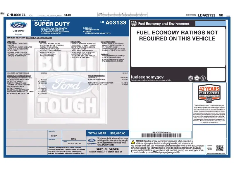2020 FORD F550
