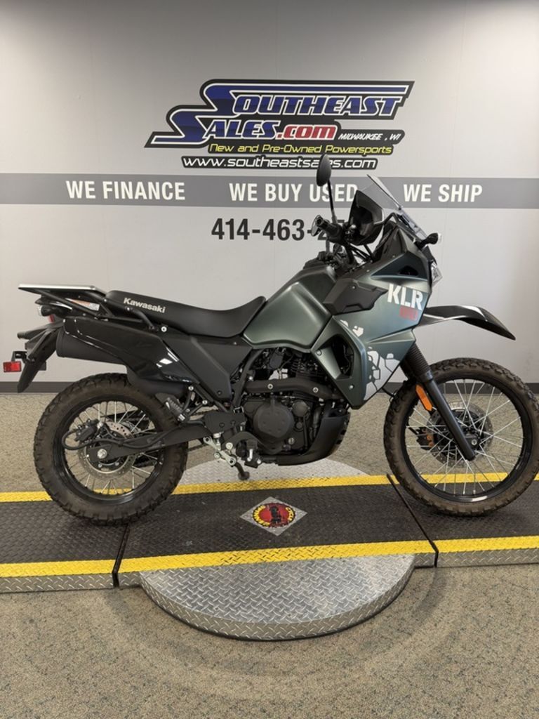 2025 Kawasaki KLR®650 Metallic Matte Old School Green 650 in Milwaukee, WI