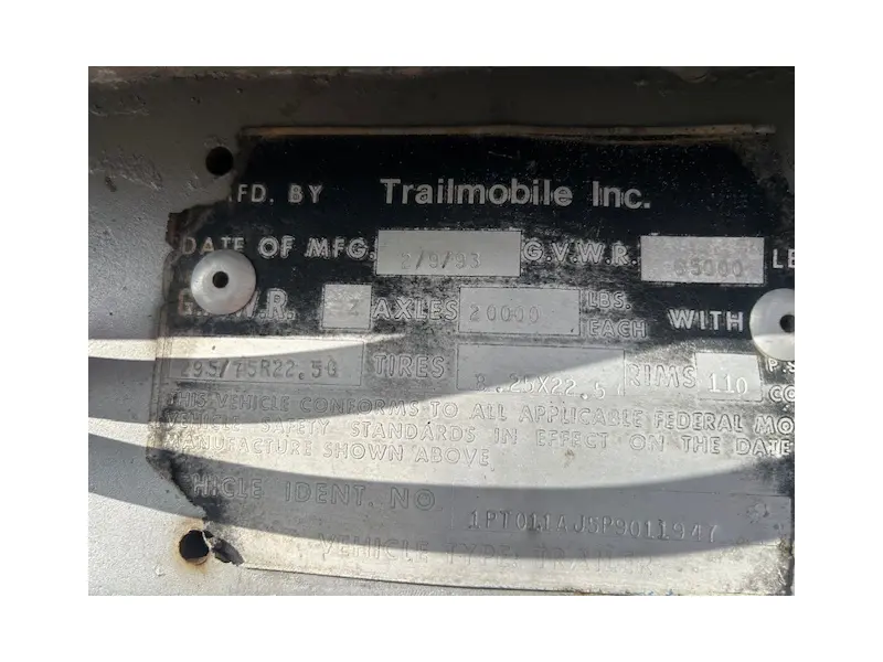 1993 TRAILMOBILE DRY VAN