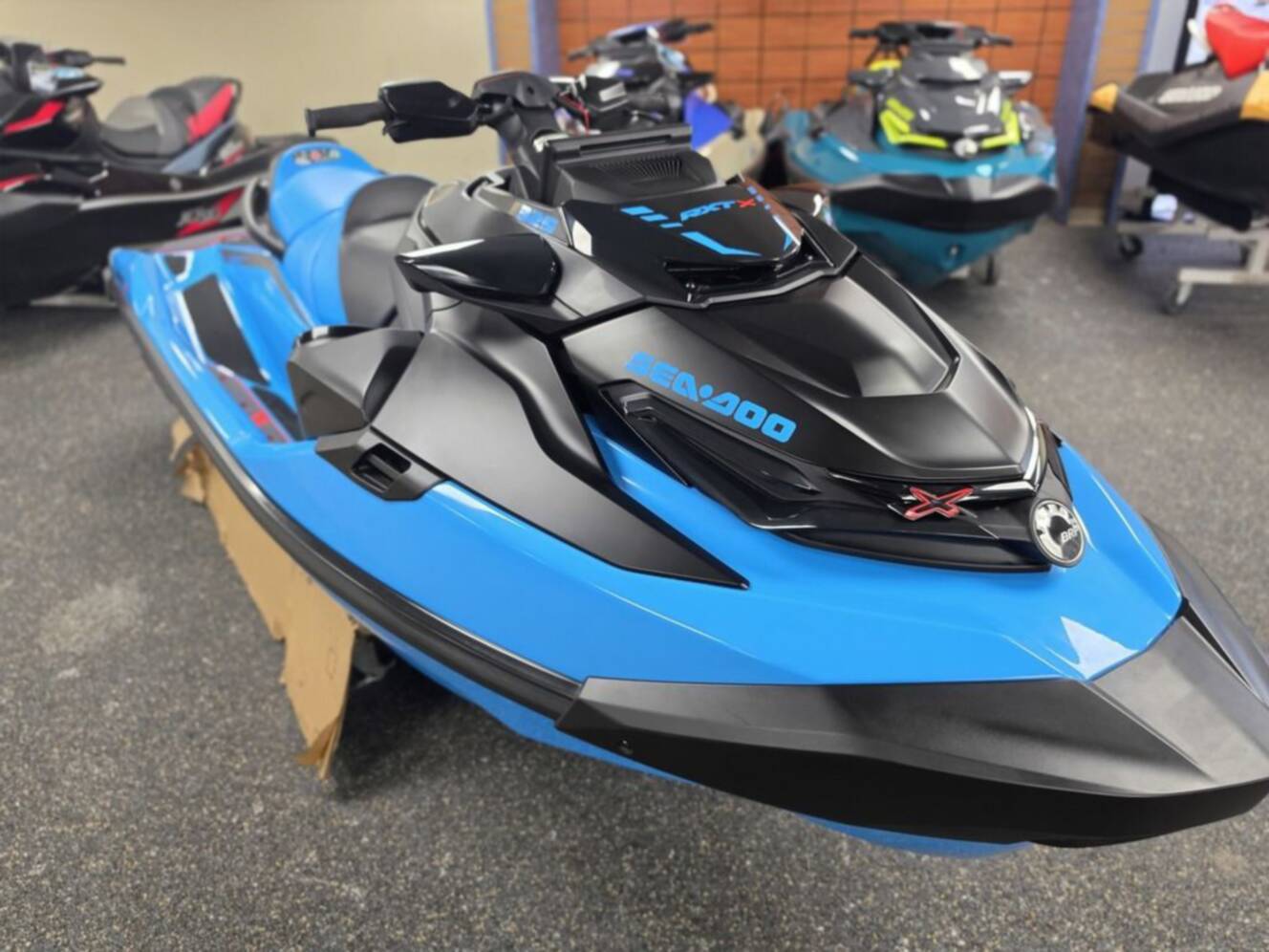 A photo of this 2026 Sea-Doo RXT-X 325 Gulfstream Blue Premium