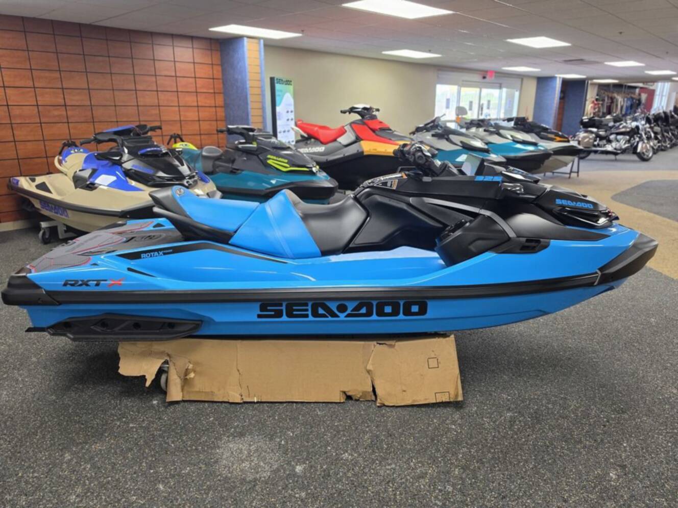 A photo of this 2026 Sea-Doo RXT-X 325 Gulfstream Blue Premium