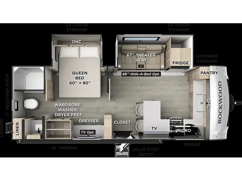 2027 Forest River ROCKWOOD MINI LITE 2523MBR