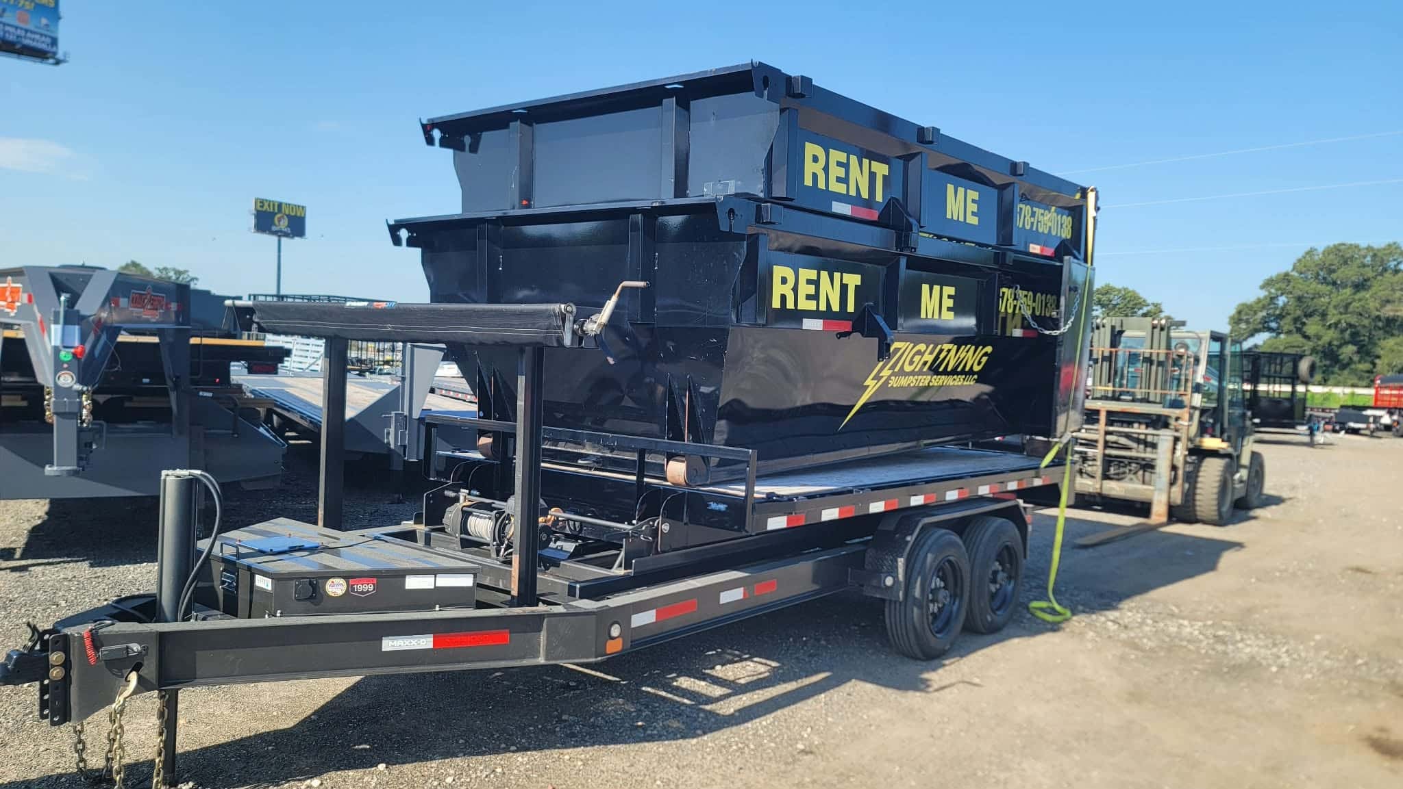 2024 MAXX-D Trailers USED 7x14 14K Roll Off Trailer With 2 Bins And in Byron, GA