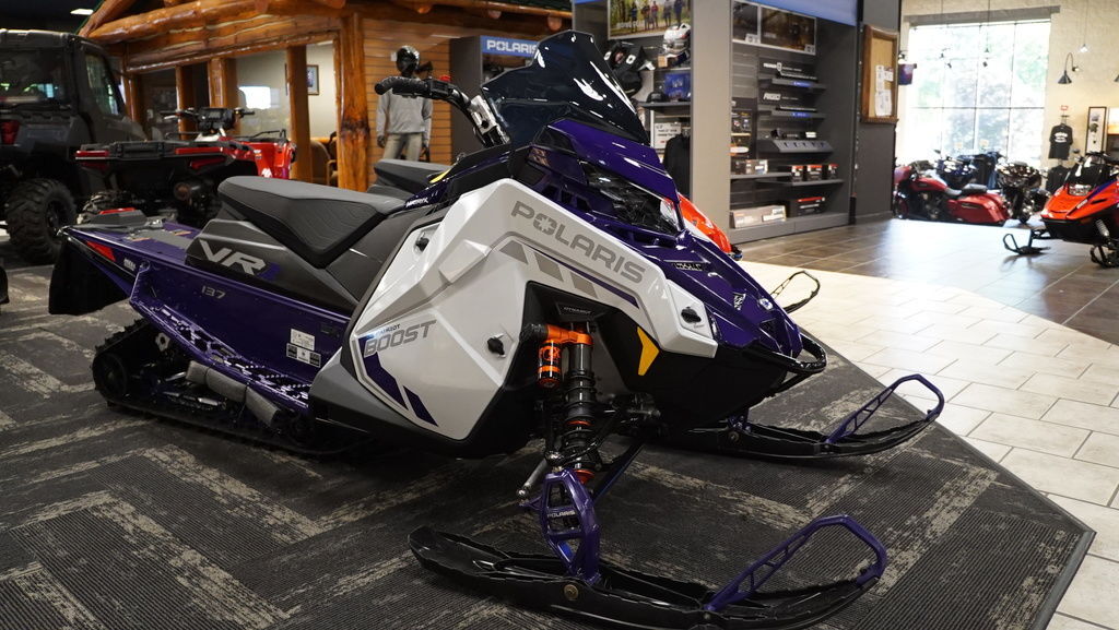 2027 Polaris® Patriot Boost INDY VR1 137 Dynamix Ghost White Metallic in watkins MN