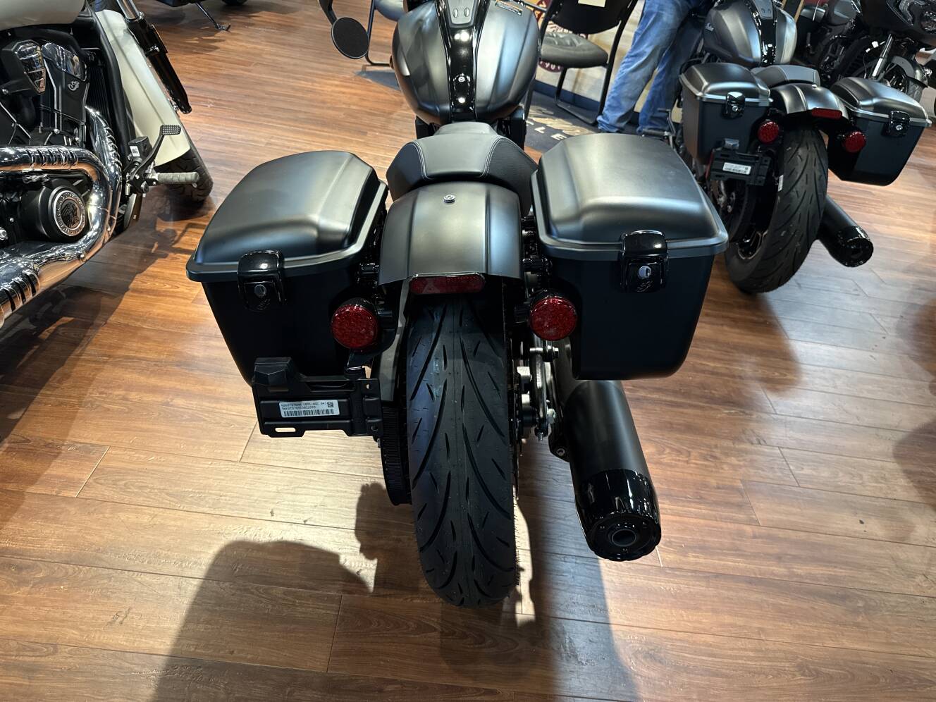 A photo of this 2026 Indian SPORT SCOUT RT, ONYX BLACK SMOKE, 49ST