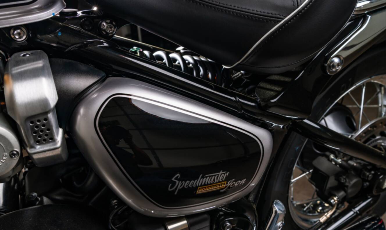 A photo of this 2025 Triumph Bonneville Speedmaster