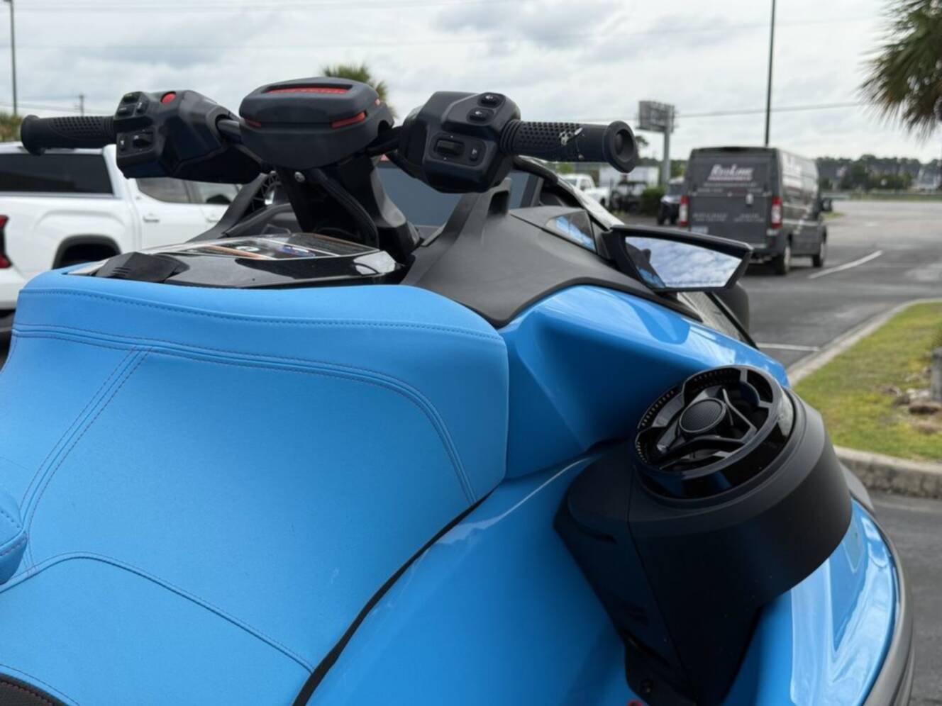 A photo of this 2026 Sea-Doo RXP-X 325 Tech, BRP Premium A, iBR Gulfstream Blue P
