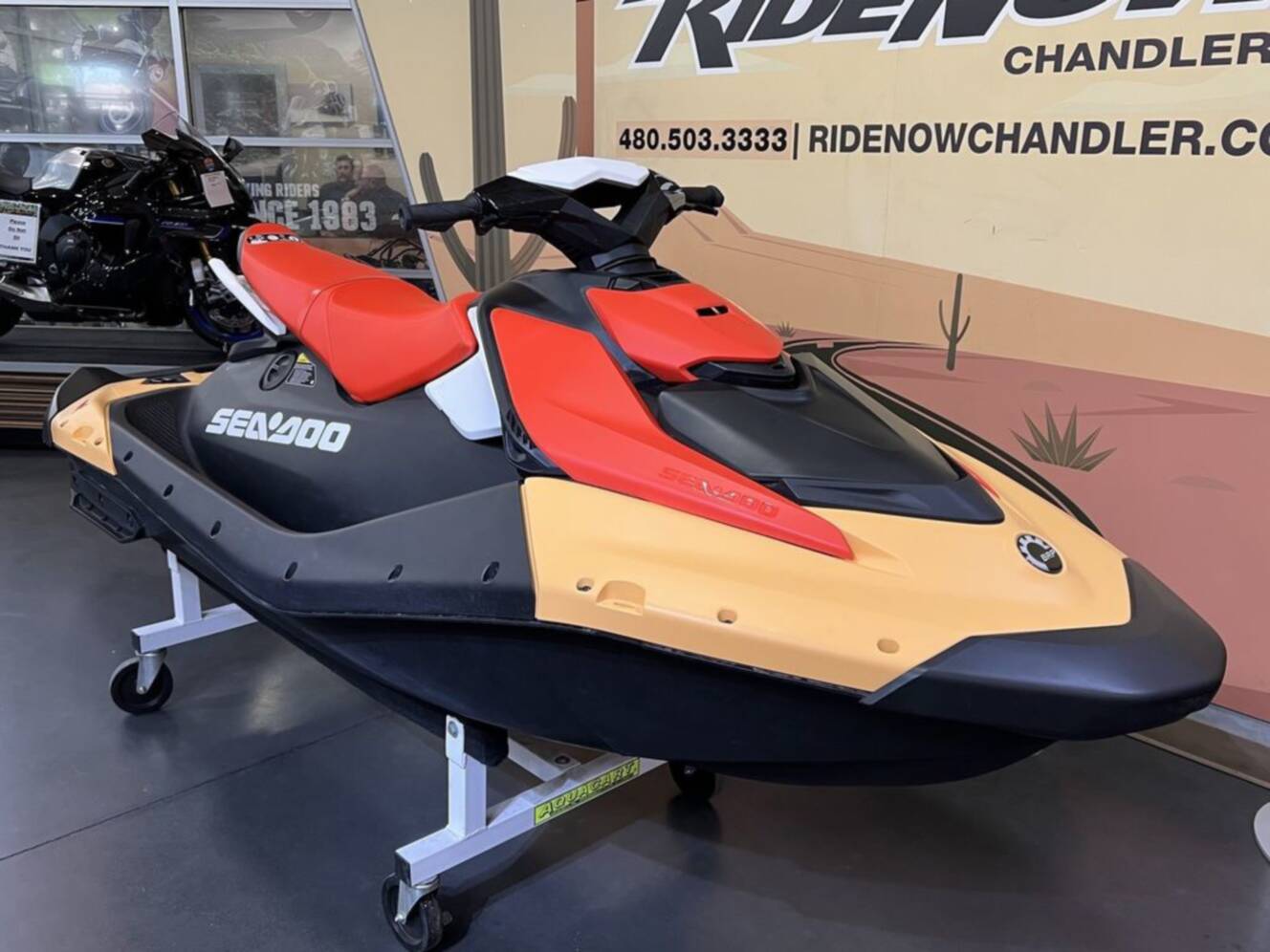 A photo of this 2026 Sea-Doo Spark for 3 Rotax 900 ACE - 90 CONV with IBR