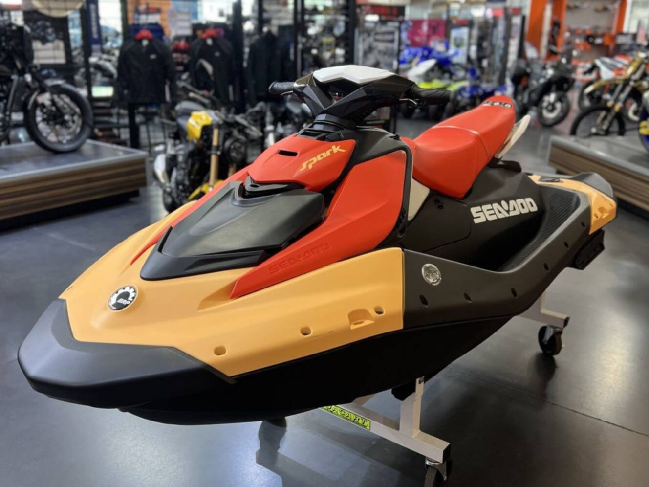 A photo of this 2026 Sea-Doo Spark for 3 Rotax 900 ACE - 90 CONV with IBR