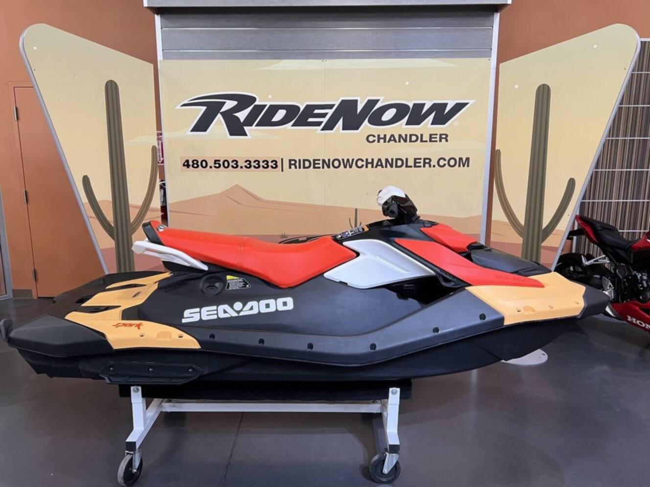 A photo of this 2026 Sea-Doo Spark for 3 Rotax 900 ACE - 90 CONV with IBR