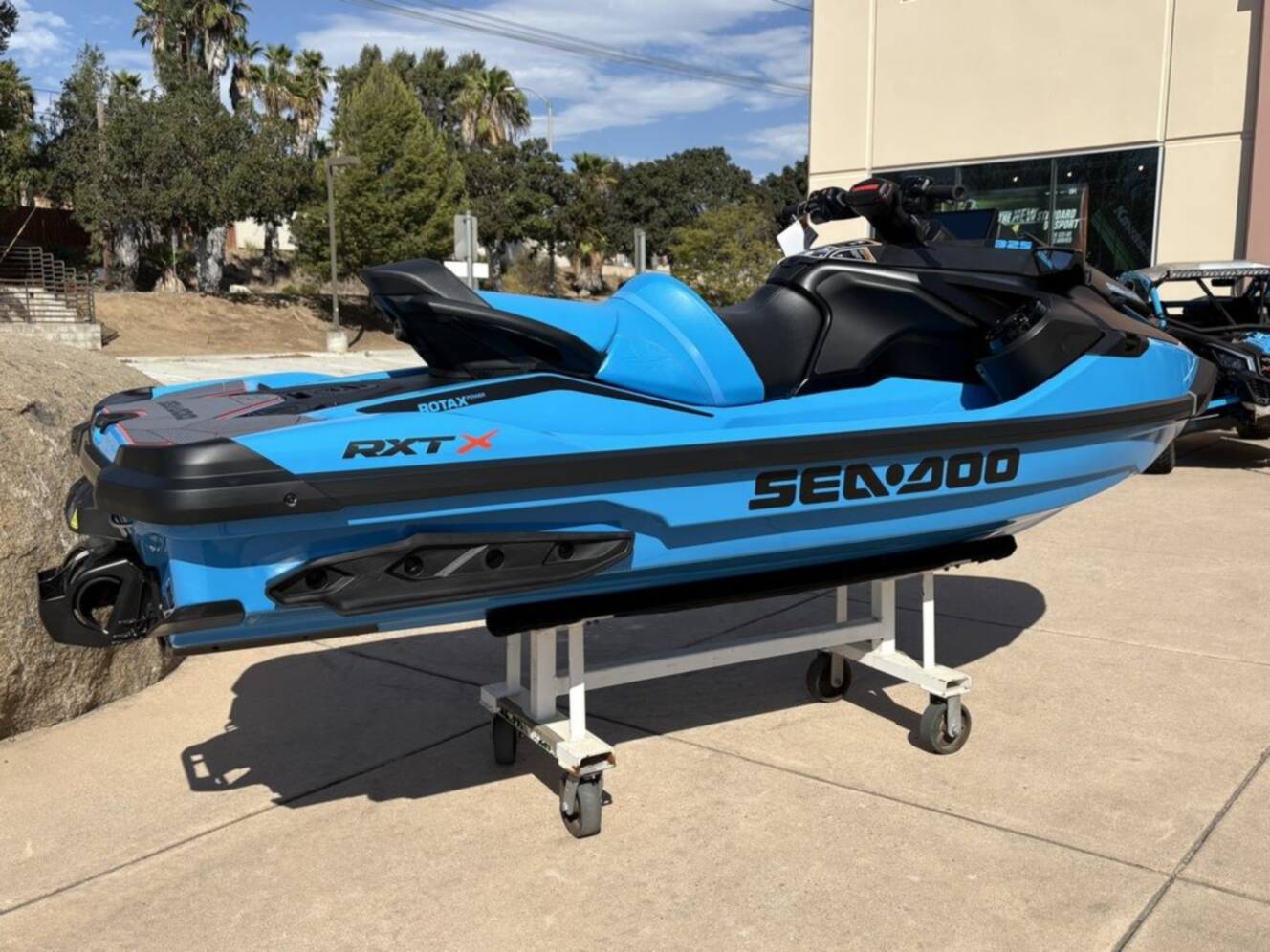 A photo of this 2026 Sea-Doo RXT-X 325 Gulfstream Blue Premium