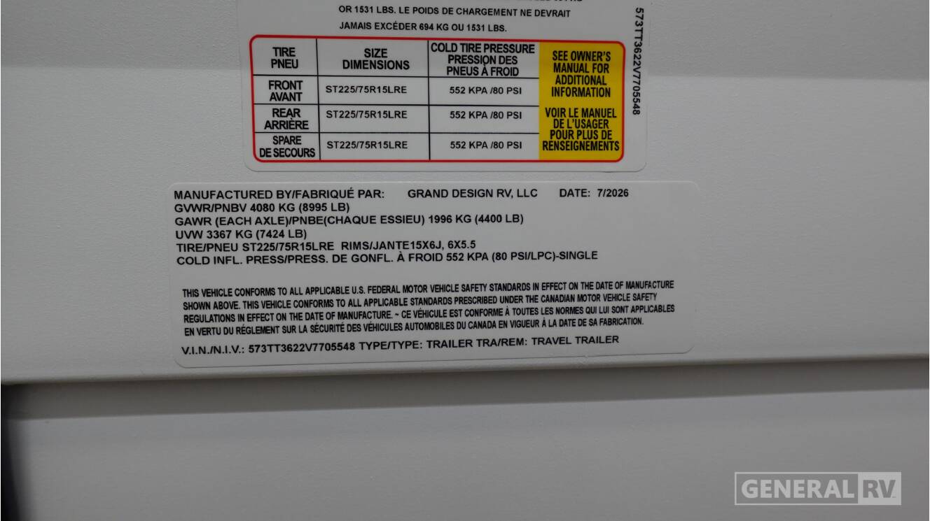 A photo of this 2027 Grand Design TRANSCEND 295QBT