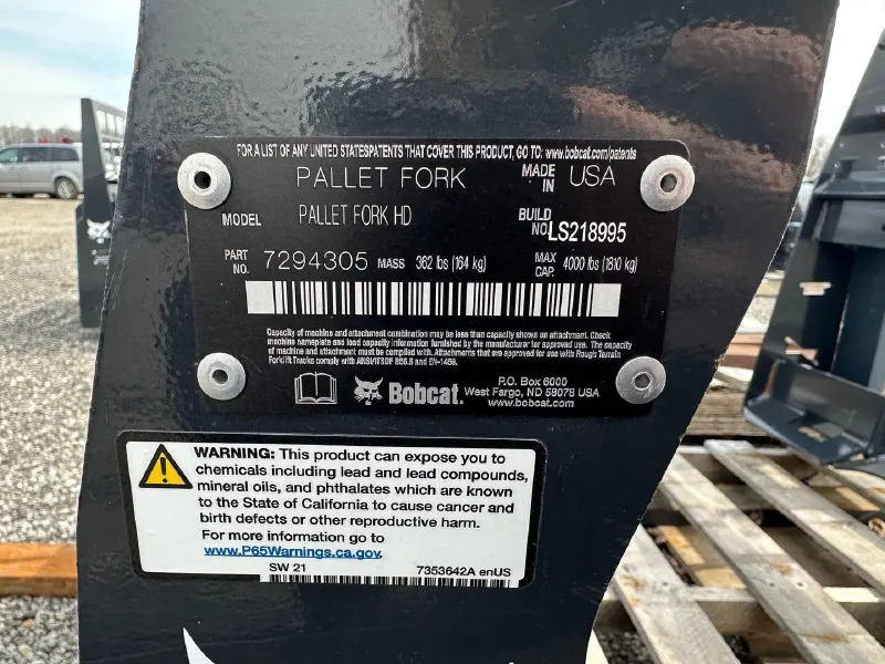 2022 Bobcat 4K Heavy Duty Pallet Fork Frame