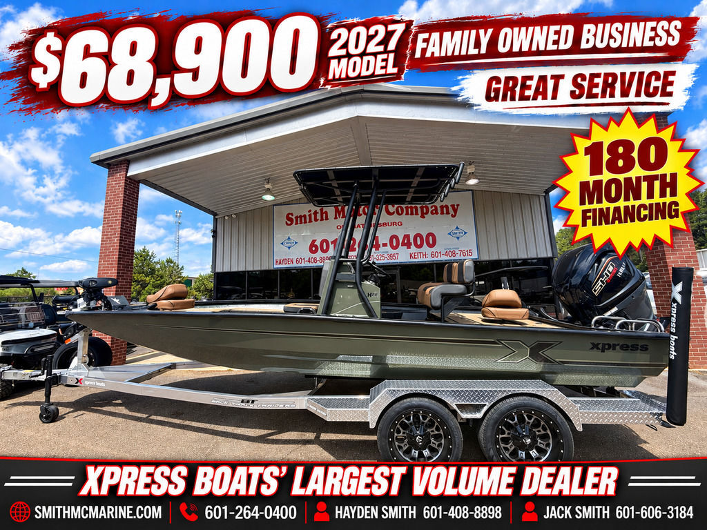 2026 Xpress Boats H22B W/ YAMAHA F150LB in hattiesburg MS
