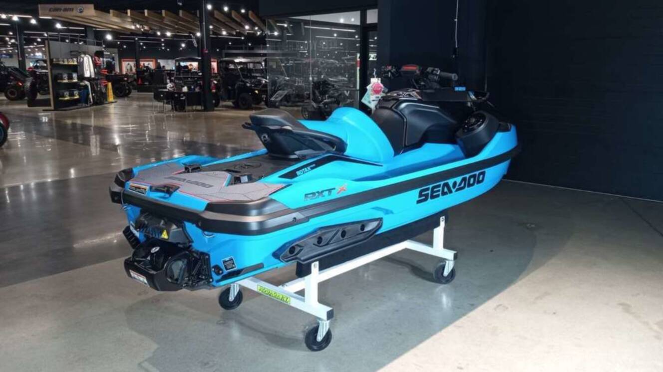 A photo of this 2026 Sea-Doo RXT-X 325 Gulfstream Blue Premium