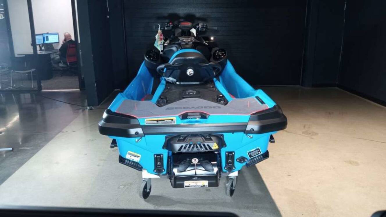 A photo of this 2026 Sea-Doo RXT-X 325 Gulfstream Blue Premium
