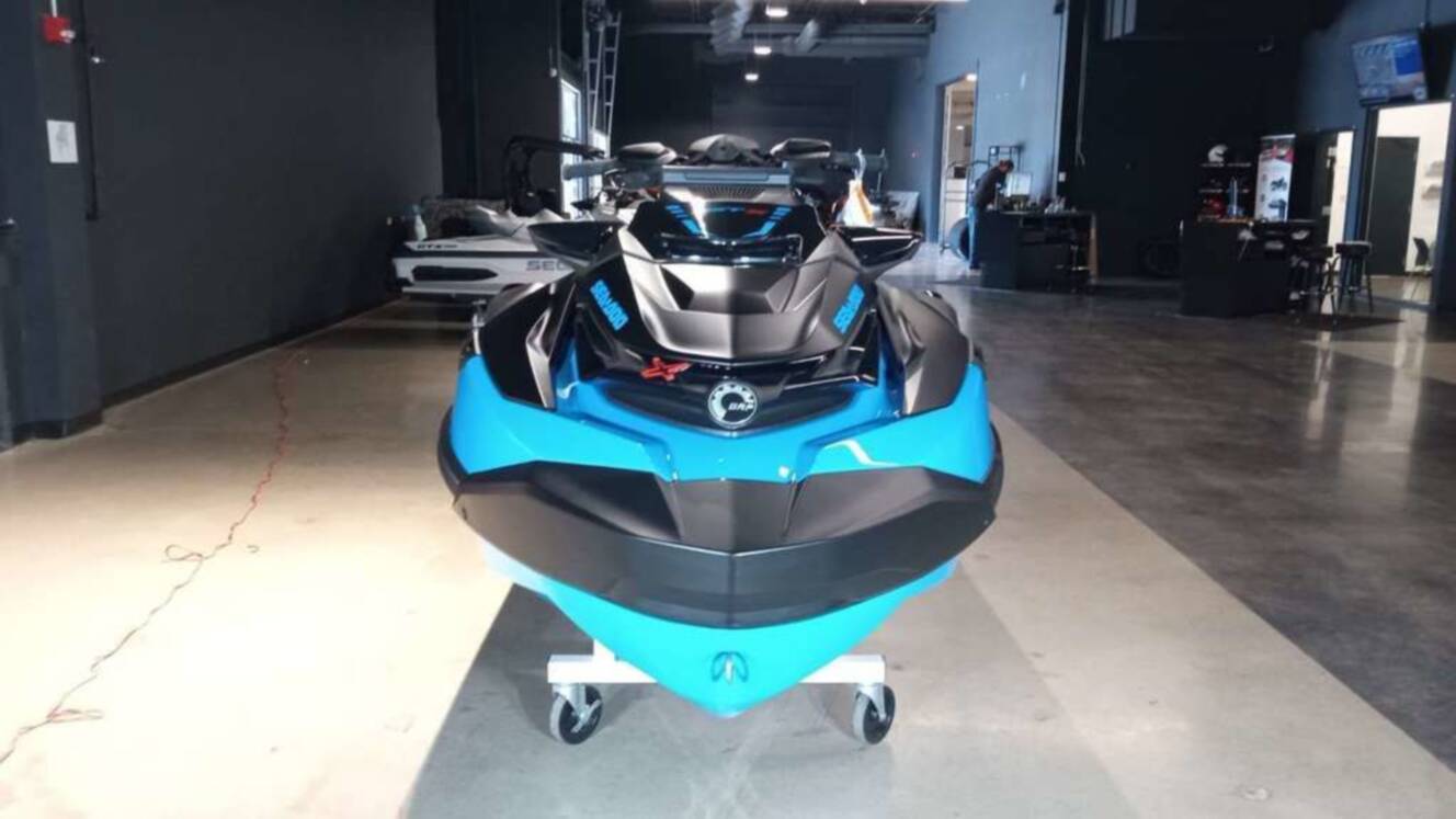 A photo of this 2026 Sea-Doo RXT-X 325 Gulfstream Blue Premium