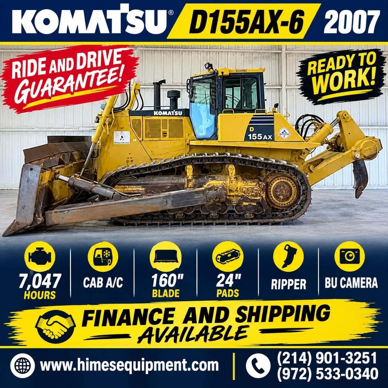 2007 KOMATSU D155AX-6 in Van Alstyne, TX