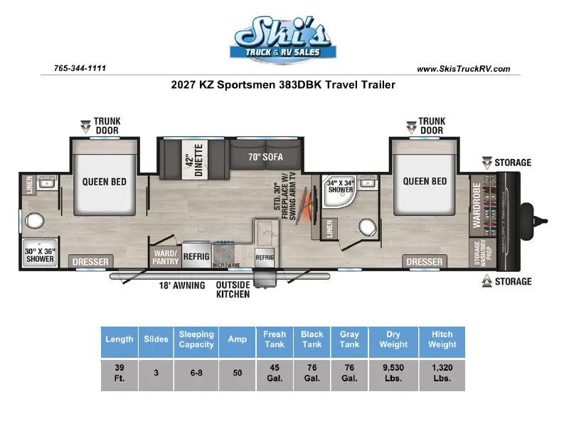2027 KZ RV Sportsmen 383DBK