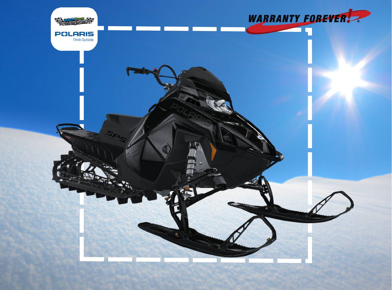 A photo of this 2027 Polaris 850 RMK SPS 146 Gloss Black