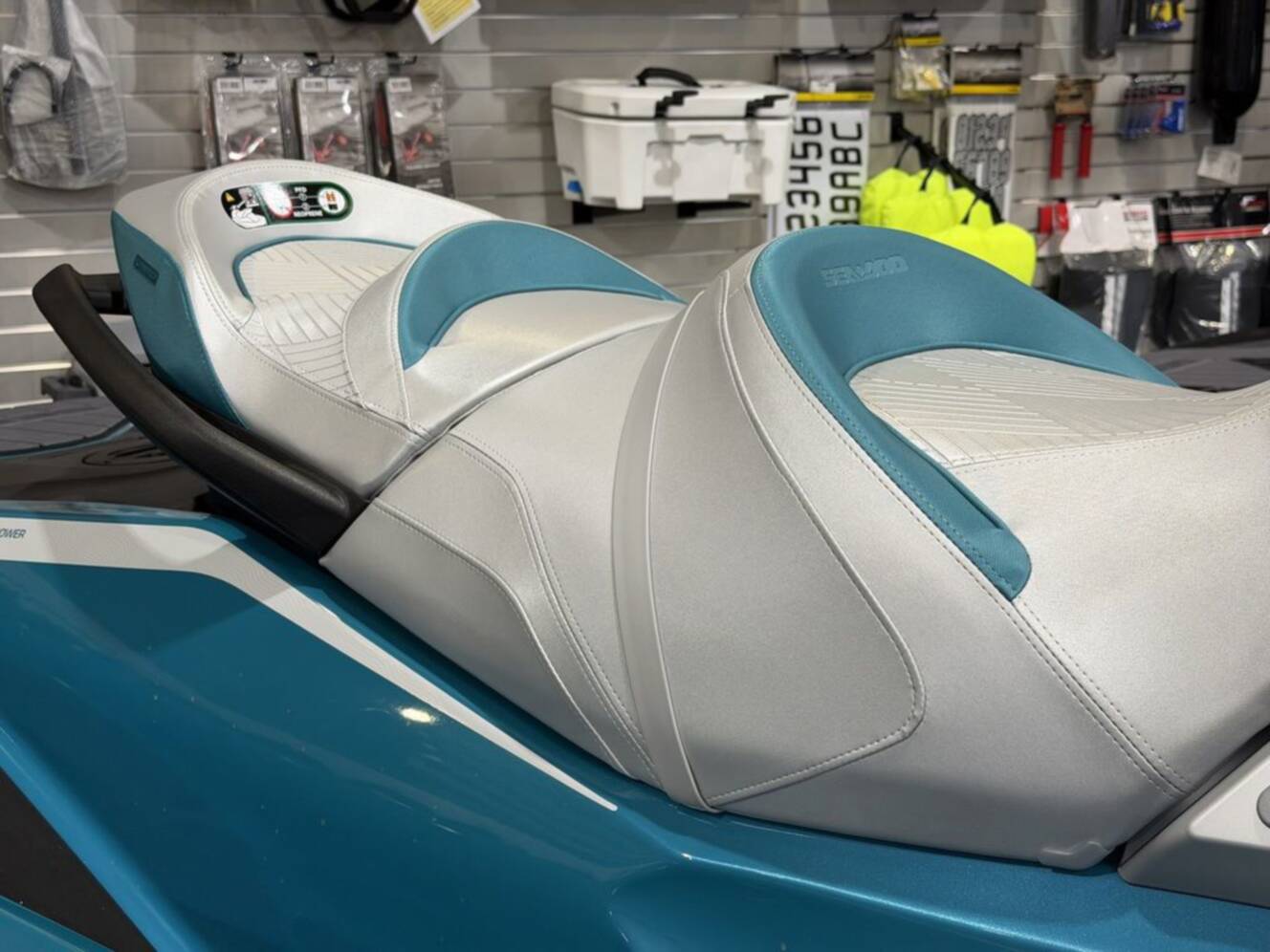 A photo of this 2026 Sea-Doo GTX Limited 325 Teal Metallic
